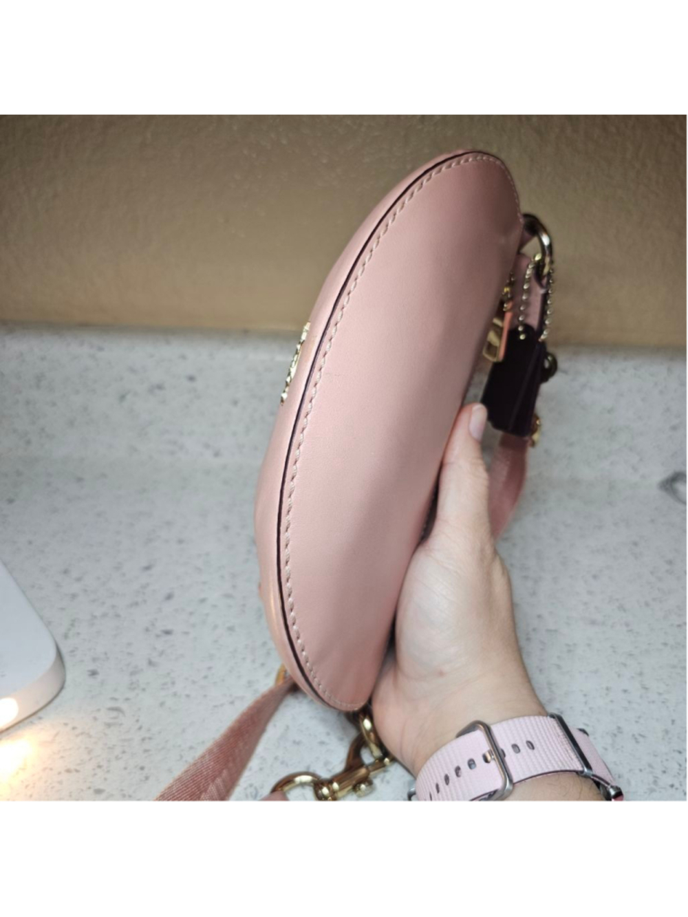 COACH x Selena Gomez Limited Edition Pink Leather Belt Bag (39315) - Picture 10 of 12
